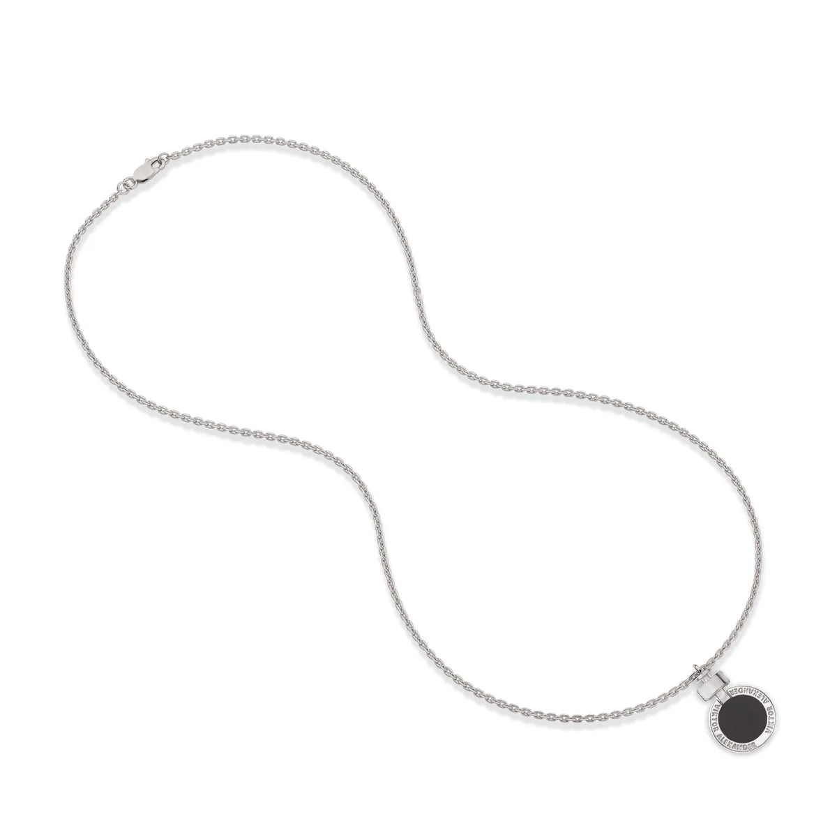 1889 Black Spinel 925 Silver Necklace, view 2 – Viktor Alexander