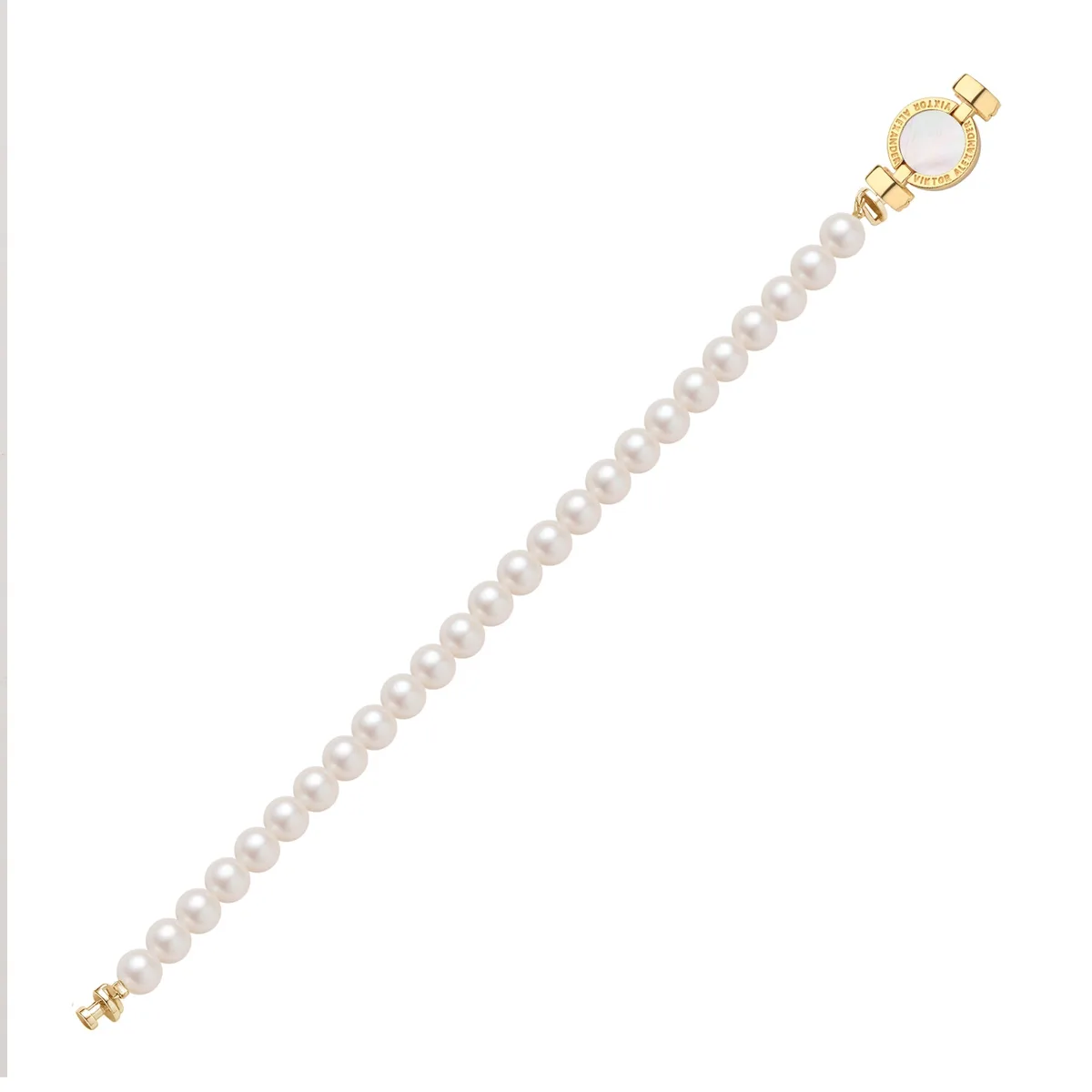1889 Collection 18-carat Gold Pearl Bracelets, view 2 – Viktor Alexander