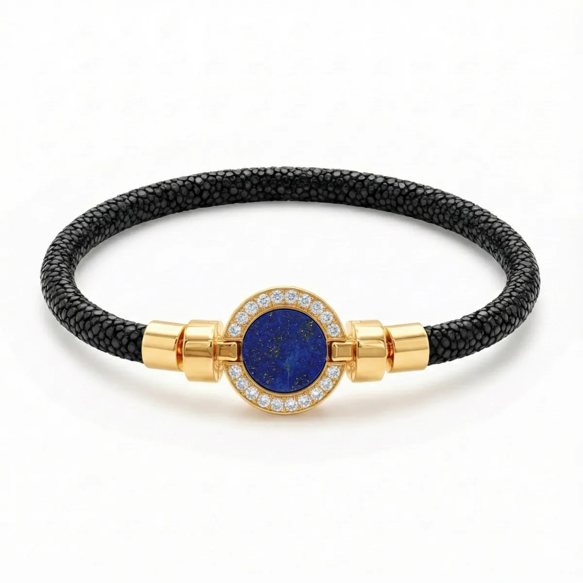 1889 Pave Collection 18-carat Gold with Stingray Leather Bracelet, view 3 – Viktor Alexander