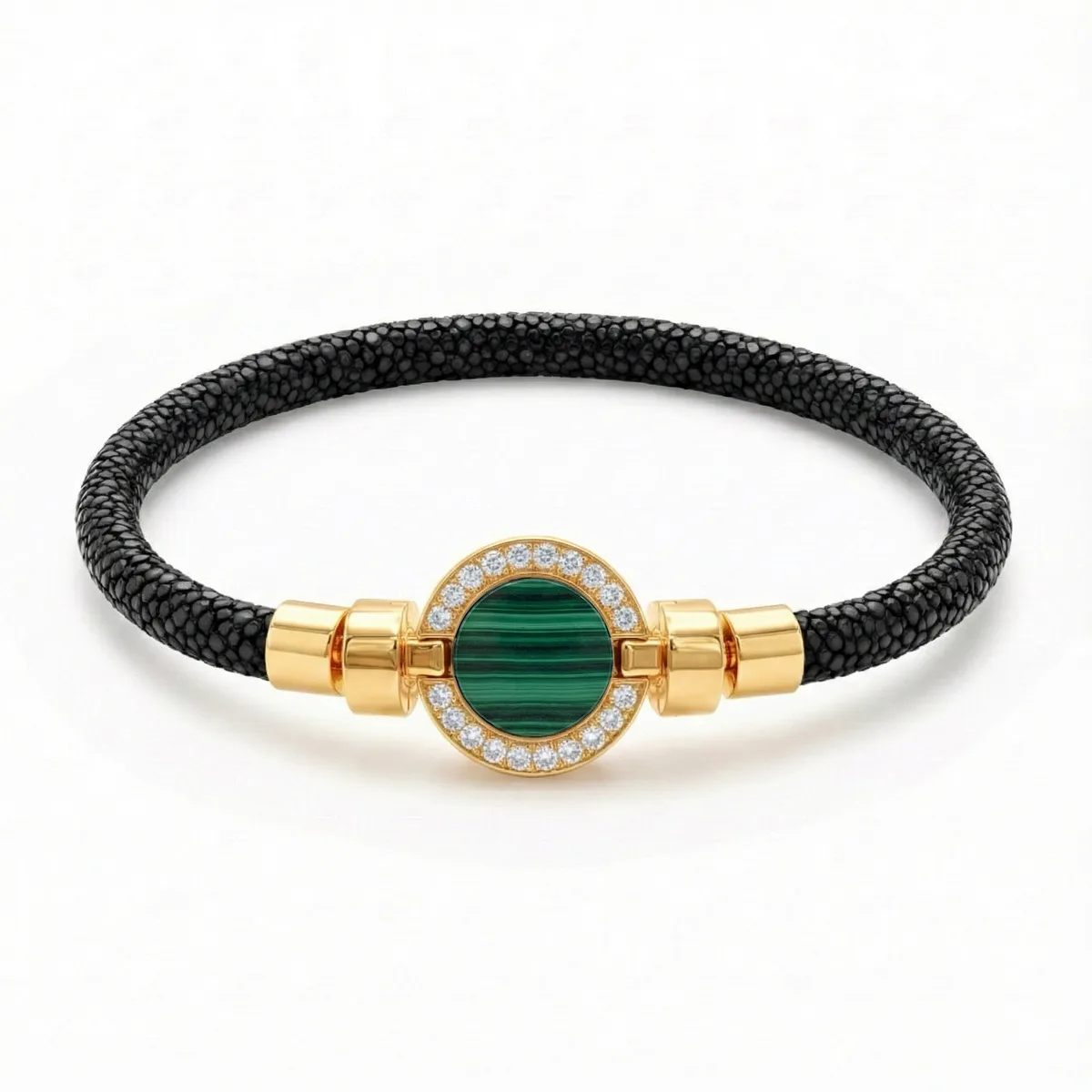 1889 Pave Collection 18-carat Gold with Stingray Leather Bracelet, view 4 – Viktor Alexander