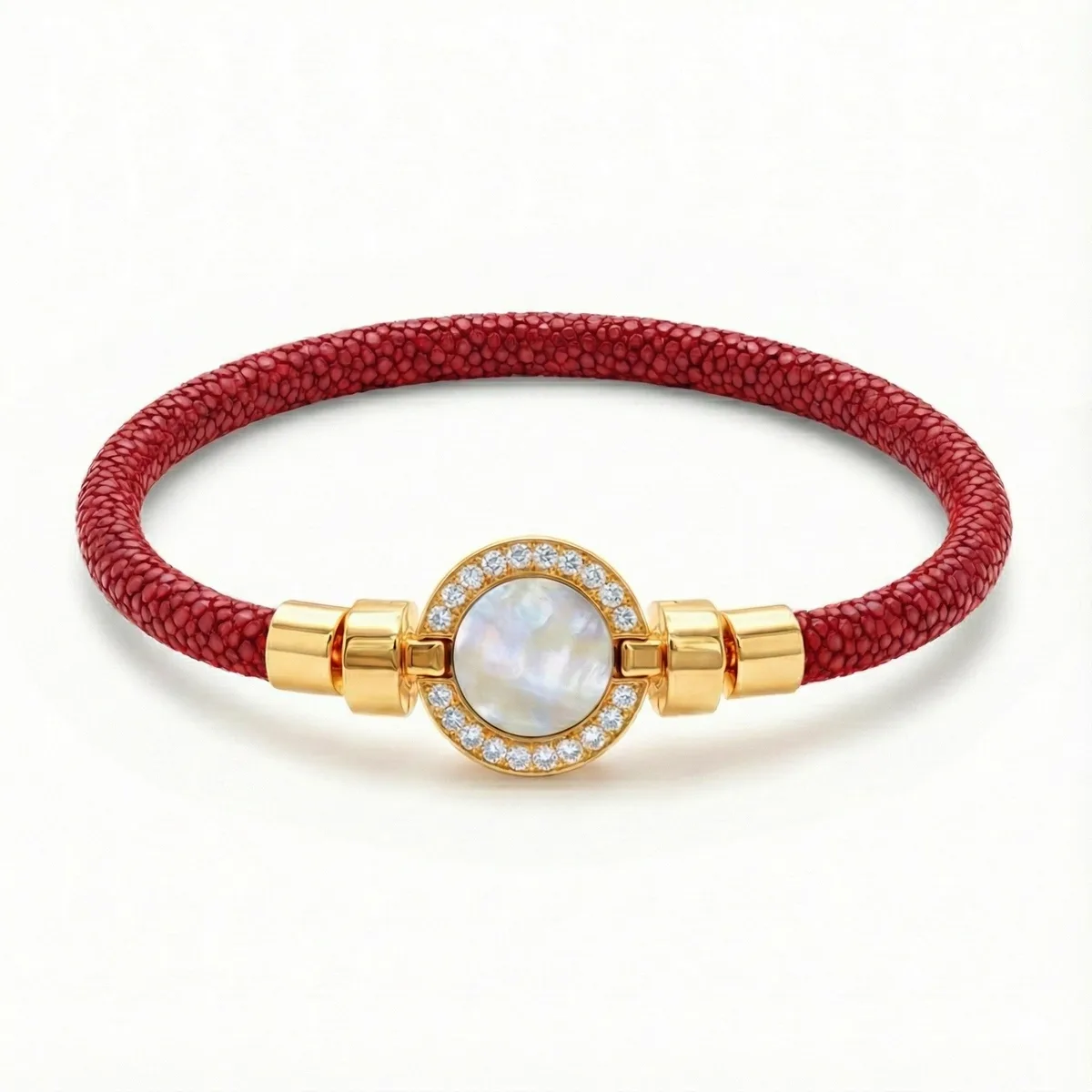 1889 Pave Collection 18-carat Gold with Stingray Leather Bracelet, view 6 – Viktor Alexander