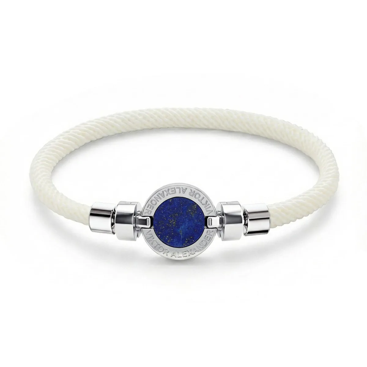 1889 Lapis Lazuli 925 Silver With Italian Nylon Bracelet, view 11 – Viktor Alexander