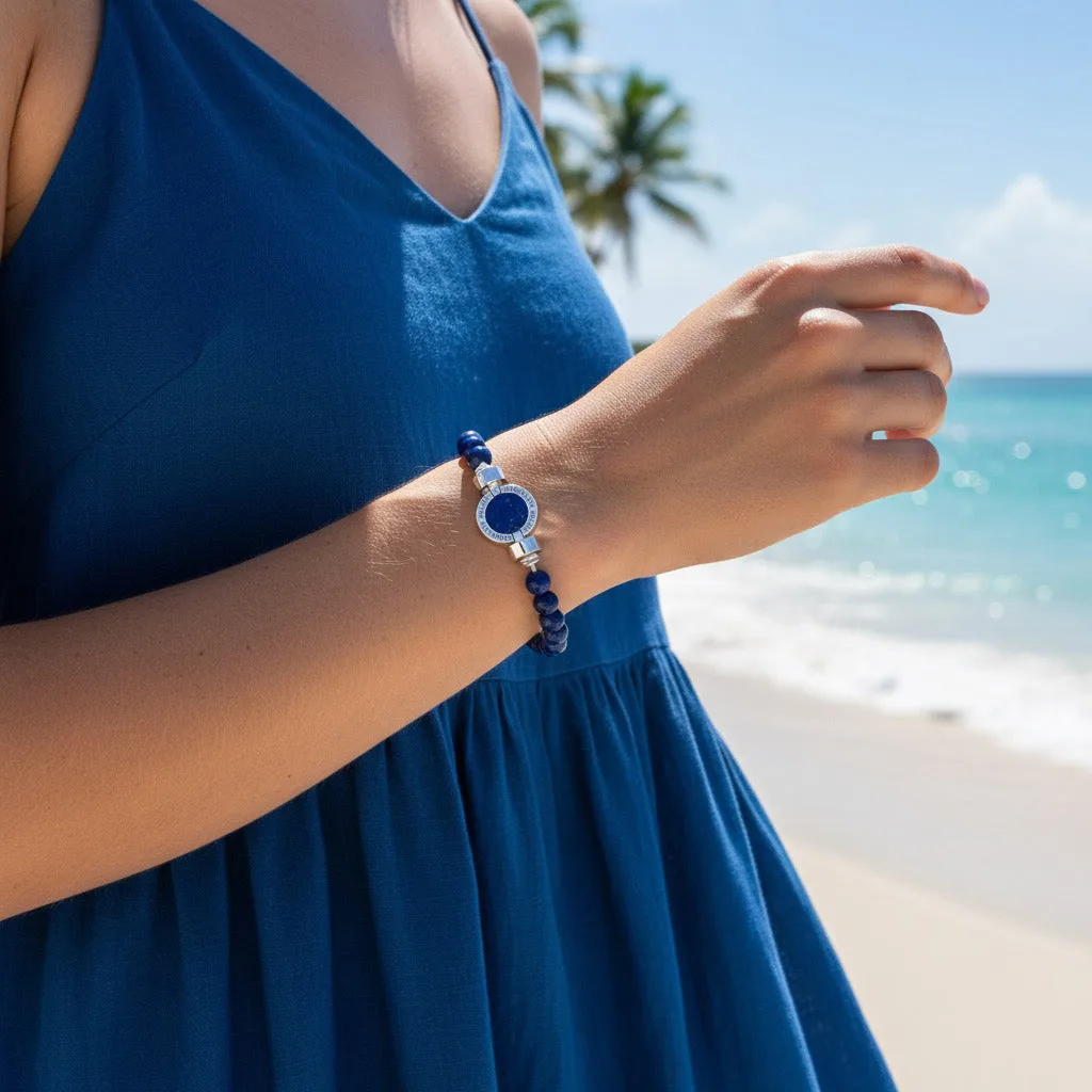 1889 Lapis Lazuli 925 Silver Gemstone Bracelets, view 4 – Viktor Alexander