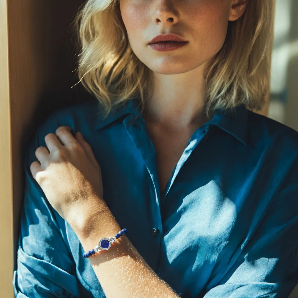 1889 Lapis Lazuli 925 Silver Gemstone Bracelets, view 6 – Viktor Alexander