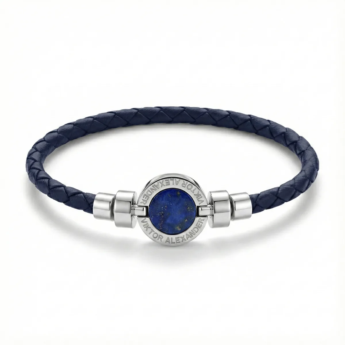 1889 Lapis Lazuli 925 Silver Weaved Calf Bracelet – Viktor Alexander