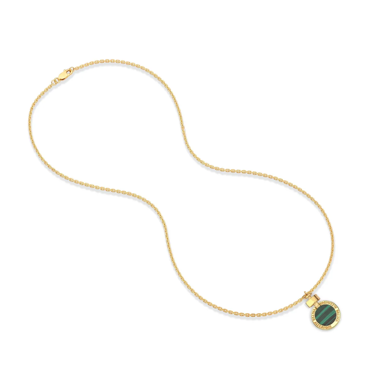 1889 Malachite 18-carat Gold Necklace, view 2 – Viktor Alexander