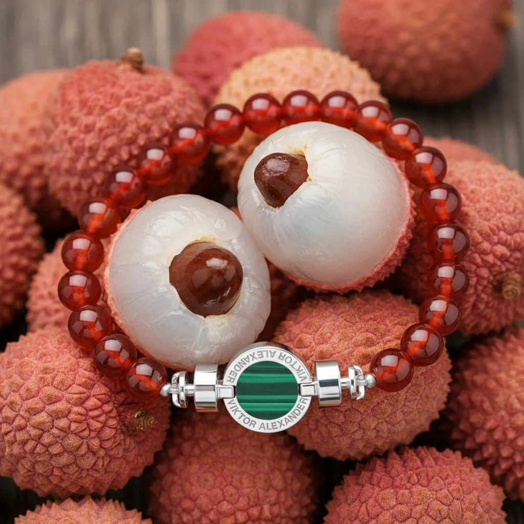 1889 Malachite 925 Silver Gemstone Bracelets, view 10 – Viktor Alexander