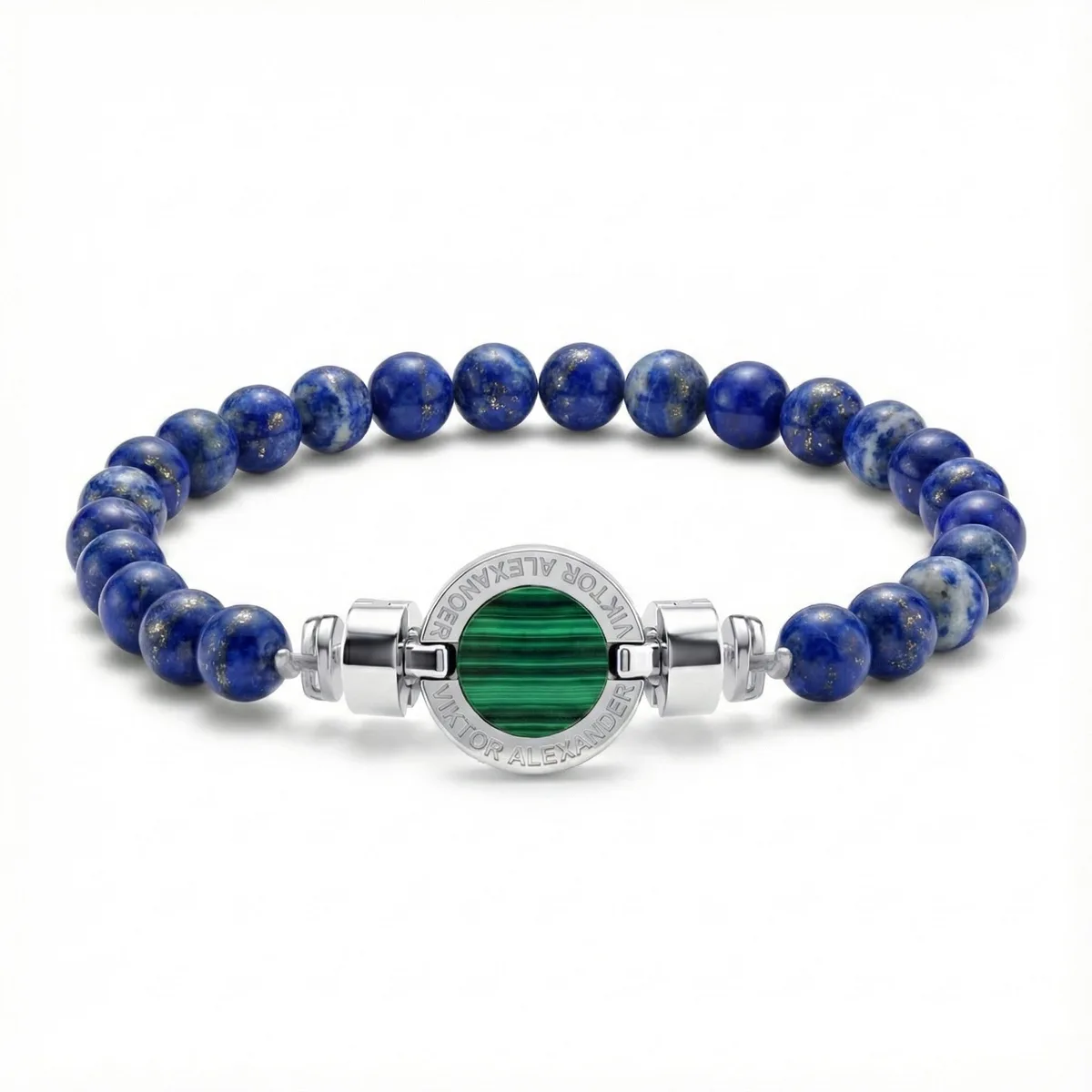 1889 Malachite 925 Silver Gemstone Bracelets, view 14 – Viktor Alexander