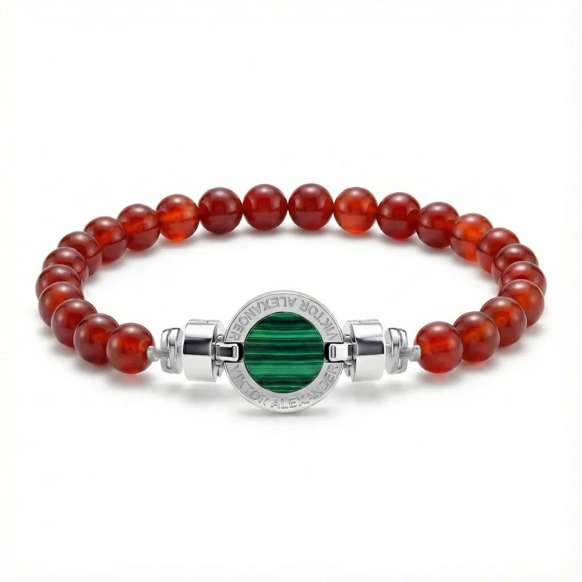 1889 Malachite 925 Silver Gemstone Bracelets, view 15 – Viktor Alexander