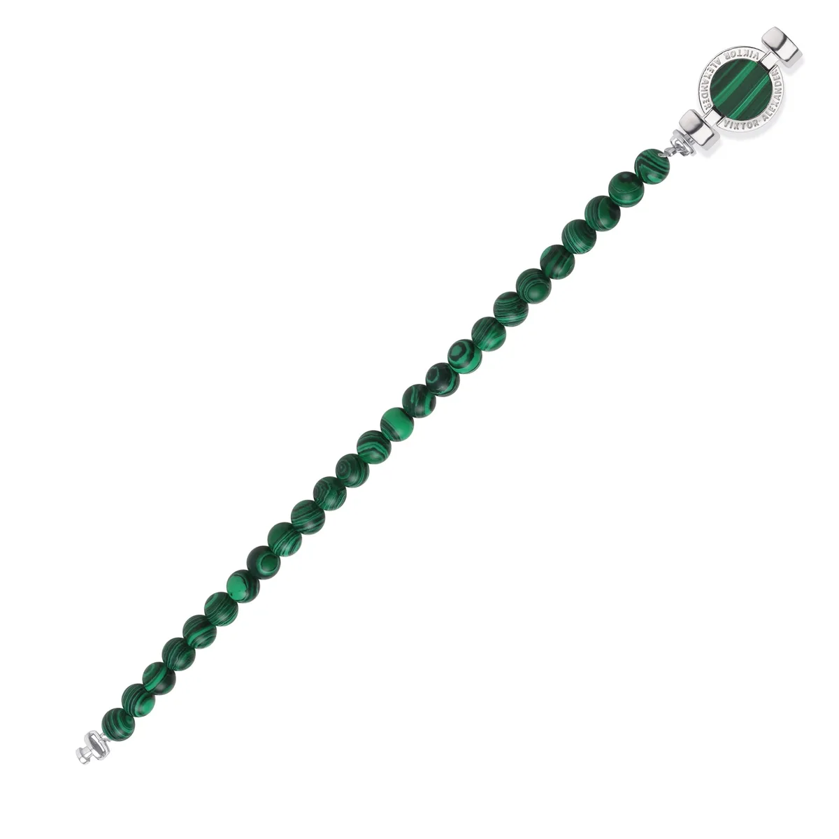 1889 Malachite 925 Silver Gemstone Bracelets, view 2 – Viktor Alexander