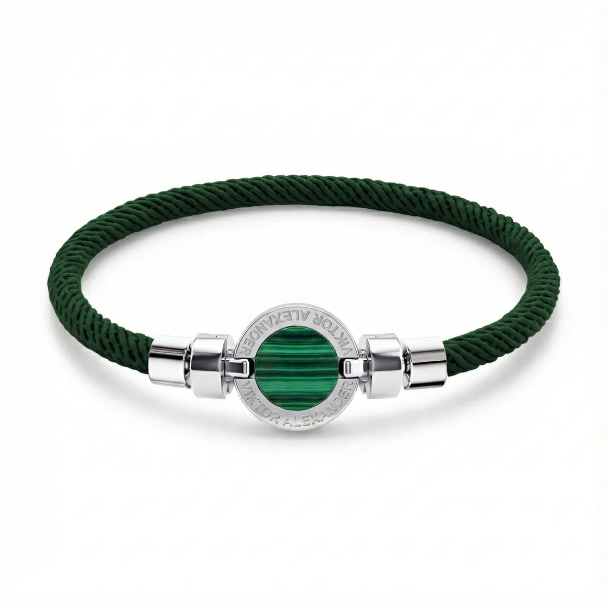 1889 Malachite 925 Silver Italian Nylon Bracelet – Viktor Alexander
