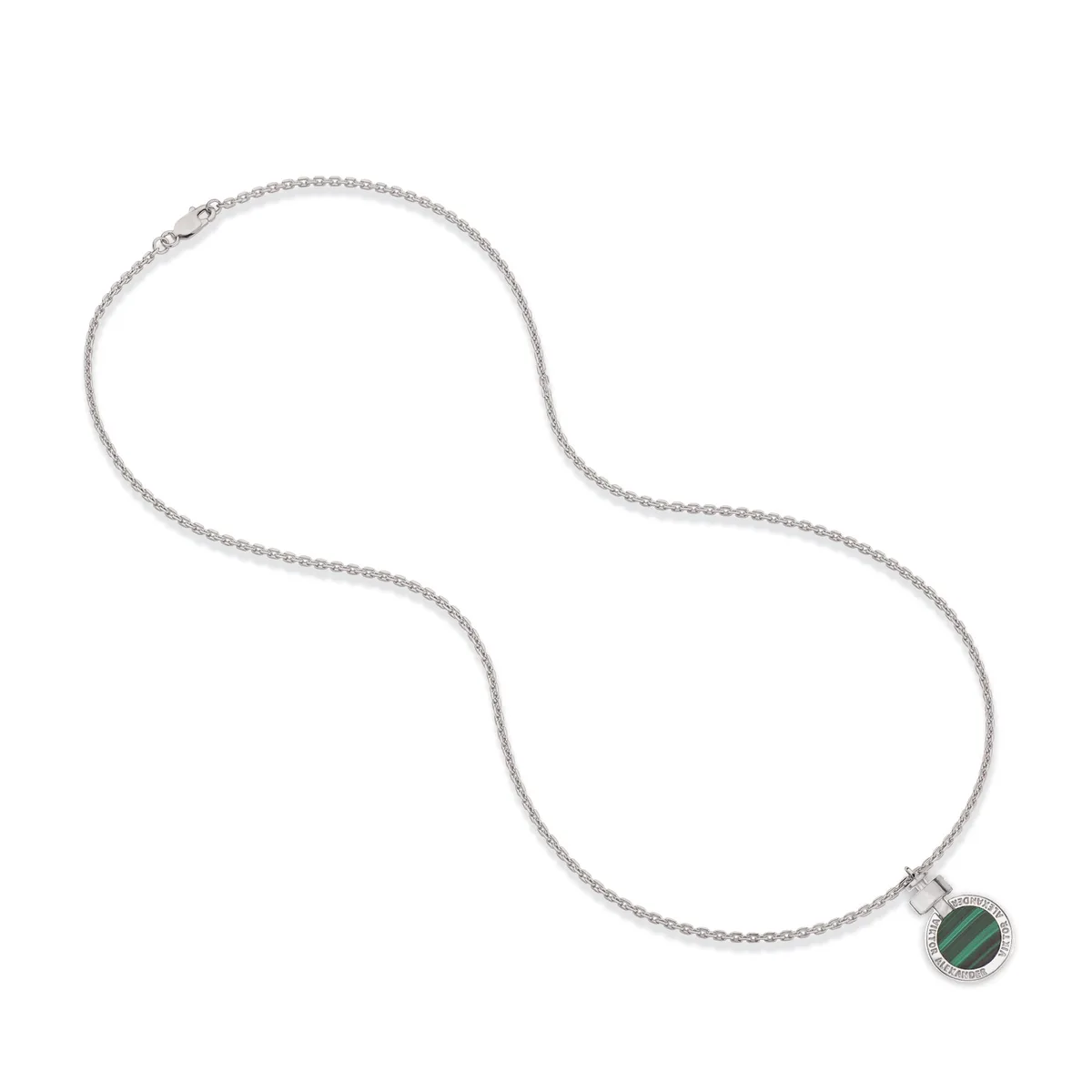 1889 Malachite 925 Silver Necklace, view 2 – Viktor Alexander