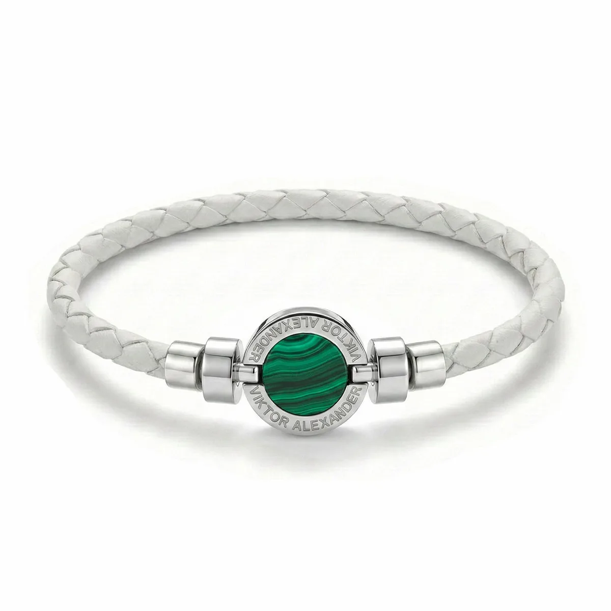 1889 Malachite 925 Silver Weaved Calf Bracelet – Viktor Alexander