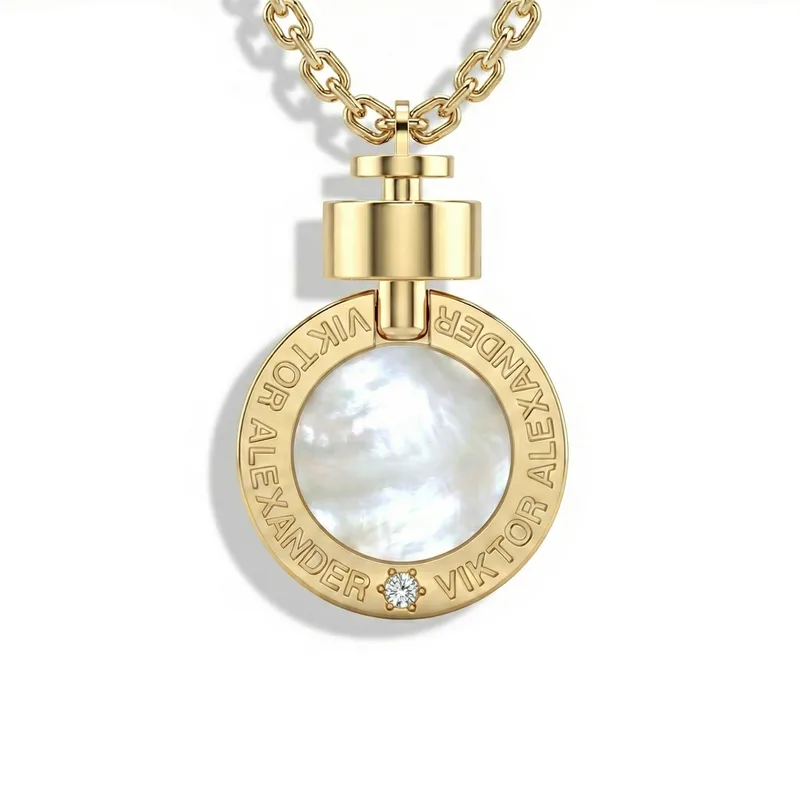 1889 Mother of Pearl 18-carat Gold Necklace