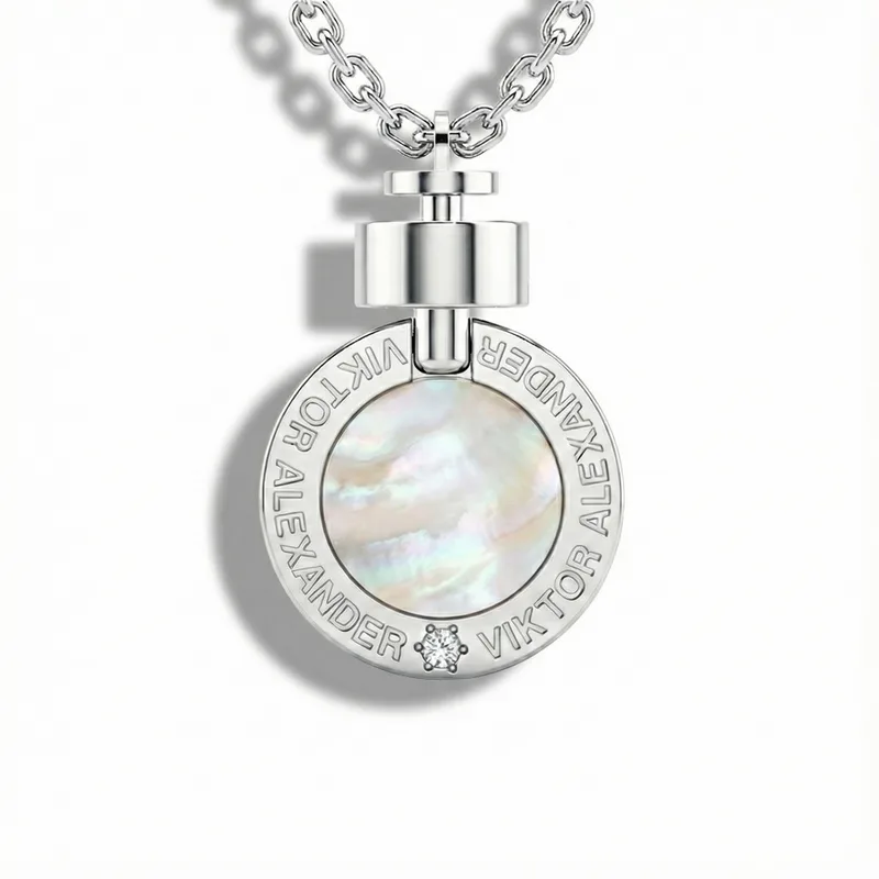 1889 Mother of Pearl 925 Silver Necklace