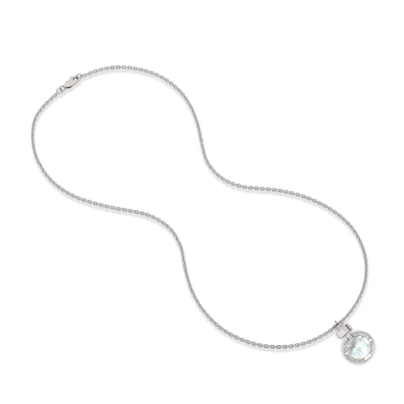 1889 Mother of Pearl 925 Silver Necklace