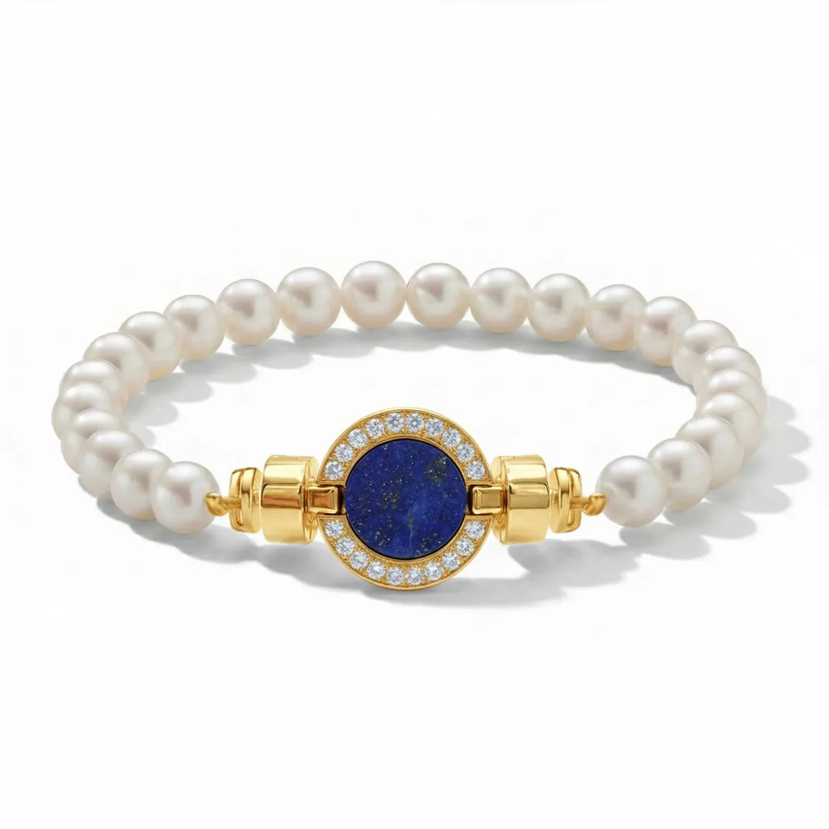 1889 Pave Collection 18-carat Gold Pearl Bracelets – Viktor Alexander
