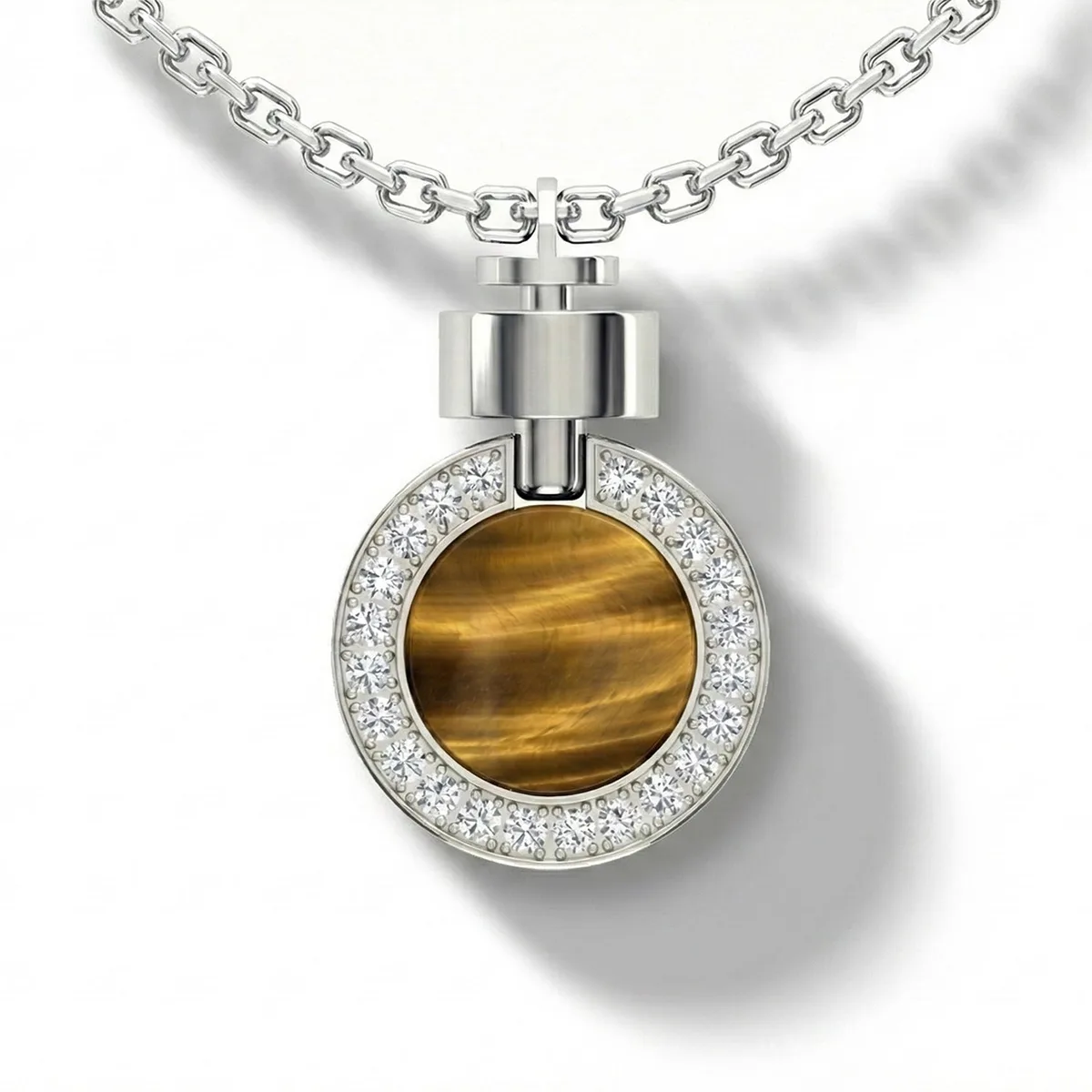 1889 Pave Gemstone 18-carat White Gold Pendant & Necklace – Viktor Alexander