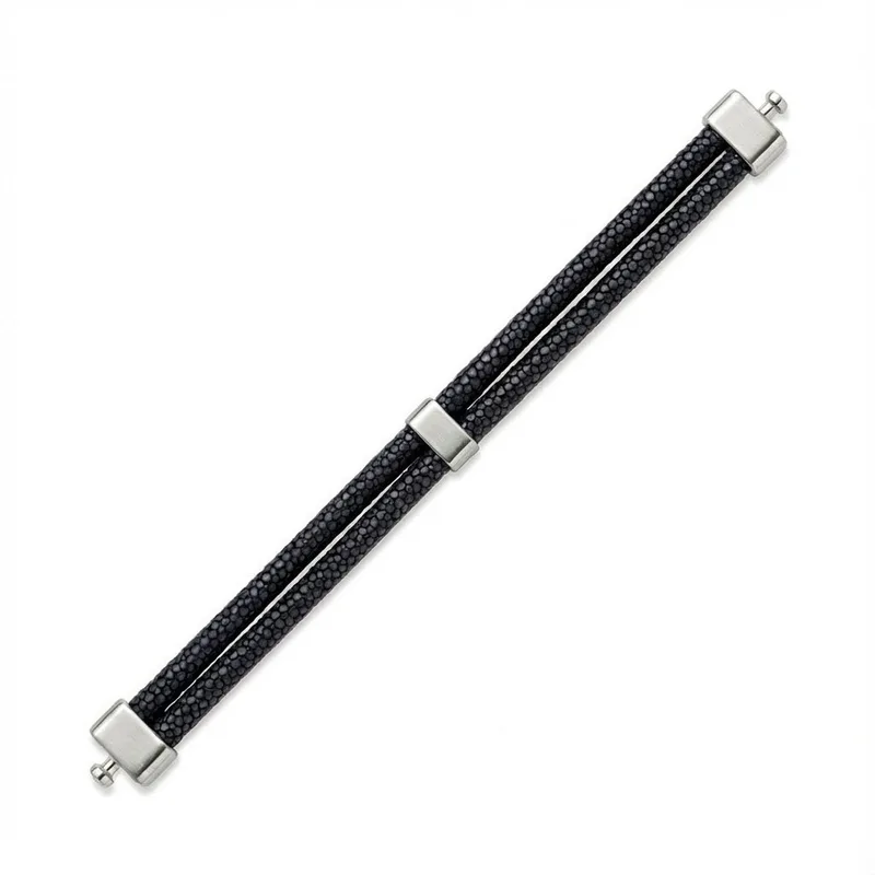 8mm Dual Black Galuchat Stingray Bracelet