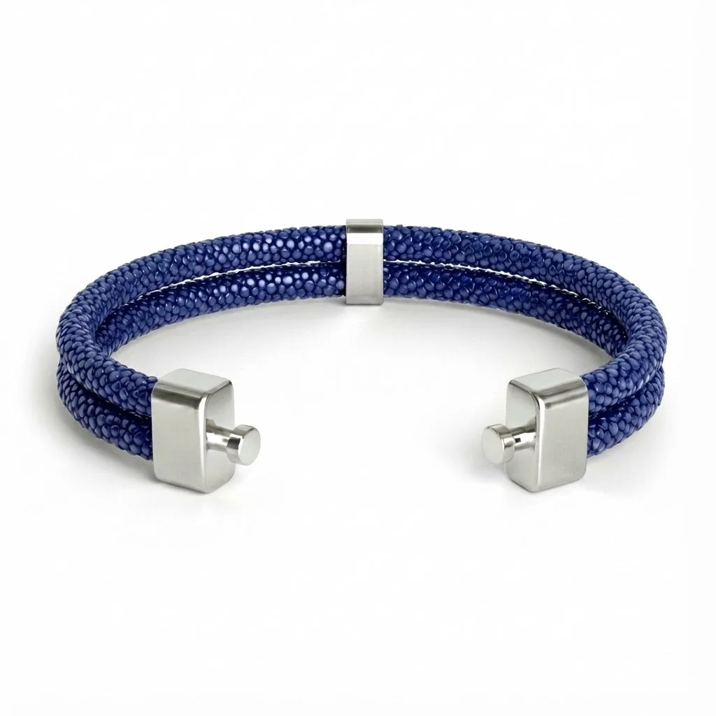 8mm Dual Royal Blue Galuchat Stingray Bracelet – Viktor Alexander