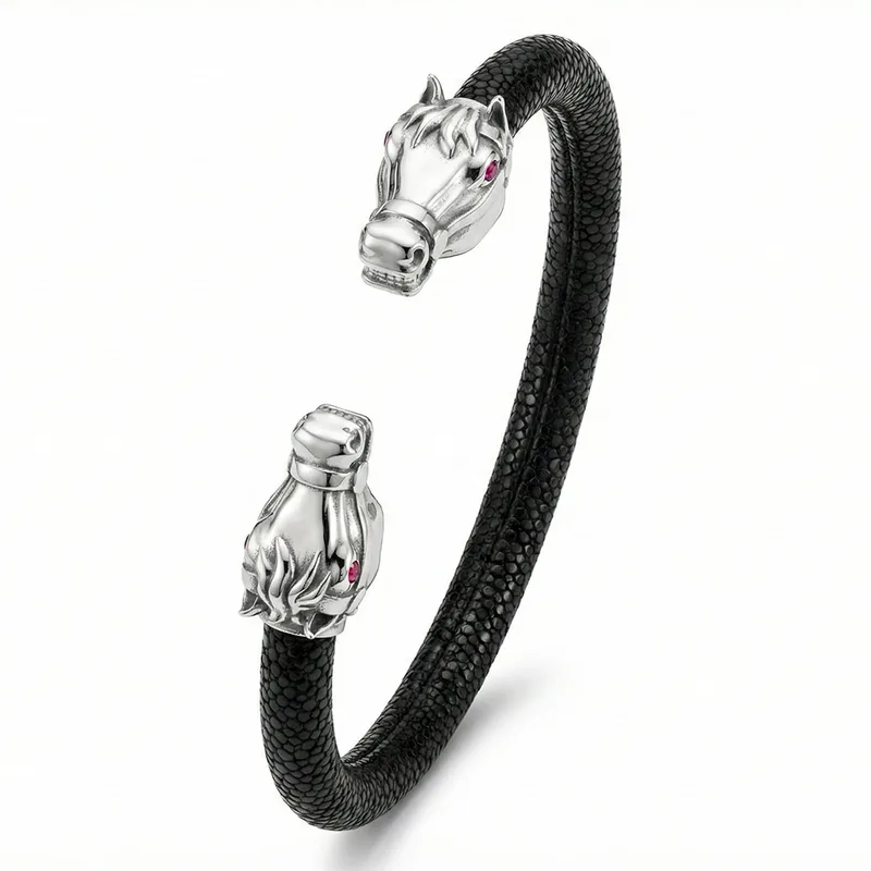 925 Horse Eternity X Bracelet