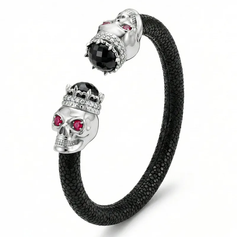 925 Skull Royale Eternity X Stingray Bracelet