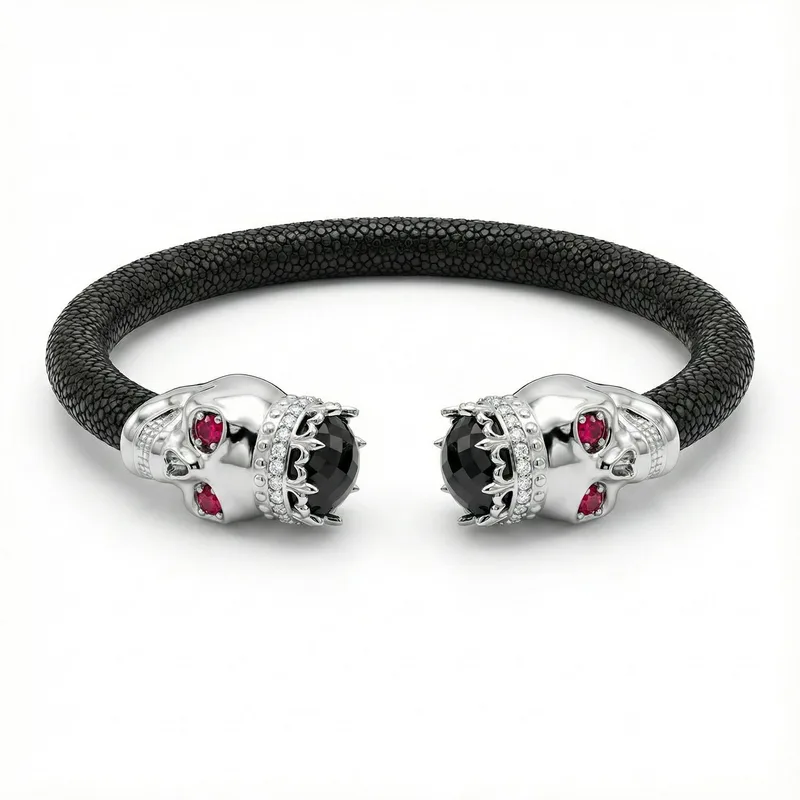 925 Skull Royale Eternity X Stingray Bracelet