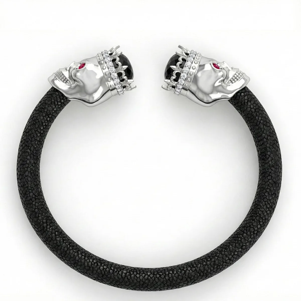 925 Skull Royale Eternity X Stingray Bracelet, view 3 – Viktor Alexander
