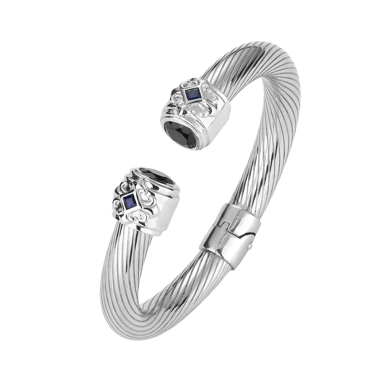 925PT Fleur De Fleur Bangle – Viktor Alexander
