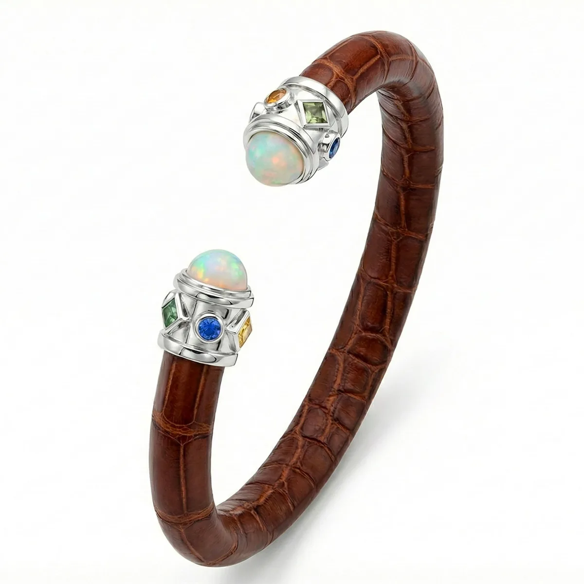 Alix 925 Ethiopian Opal & Fancy Sapphire Stingray Bangle – Viktor Alexander