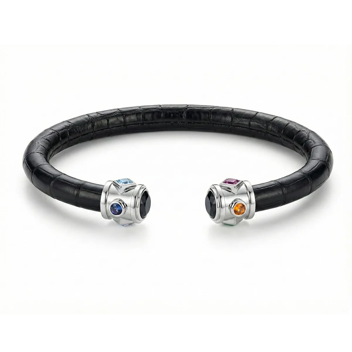 BE Eternity 925 Black Spinel & Fancy Sapphire Stingray Bracelet, view 2 – Viktor Alexander