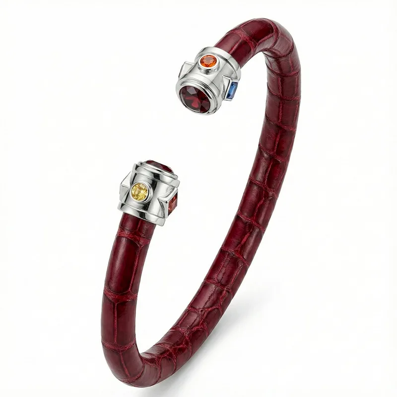 BE Eternity 925 Garnet & Fancy Sapphire Stingray Bracelet