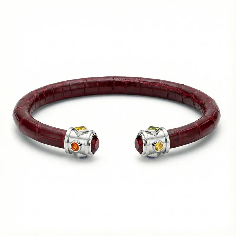 BE Eternity 925 Garnet & Fancy Sapphire Stingray Bracelet