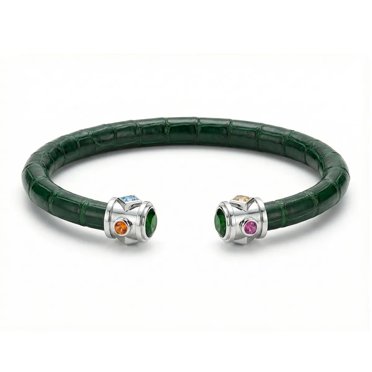 BE Eternity 925 Green Diopside & Fancy Sapphire Stingray Bracelet, view 2 – Viktor Alexander