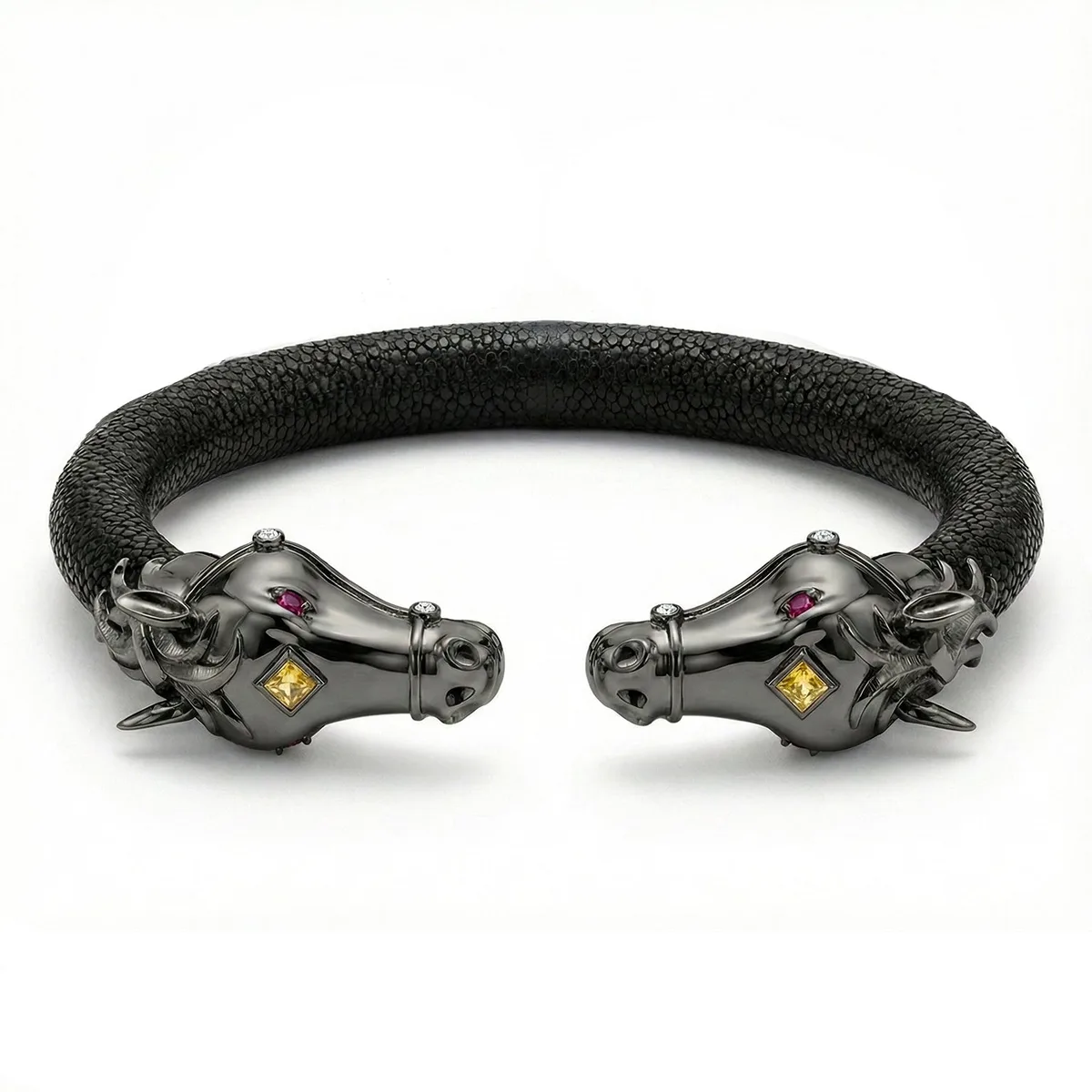 Caval 925 Yellow Sapphire & Ruby Stingray Bracelet, view 2 – Viktor Alexander