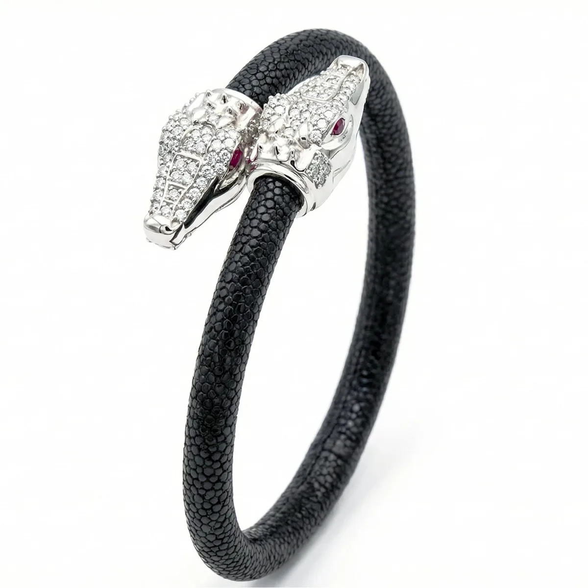 Crocodilus X 925 White Sapphire Eternity X Stingray Bracelet – Viktor Alexander