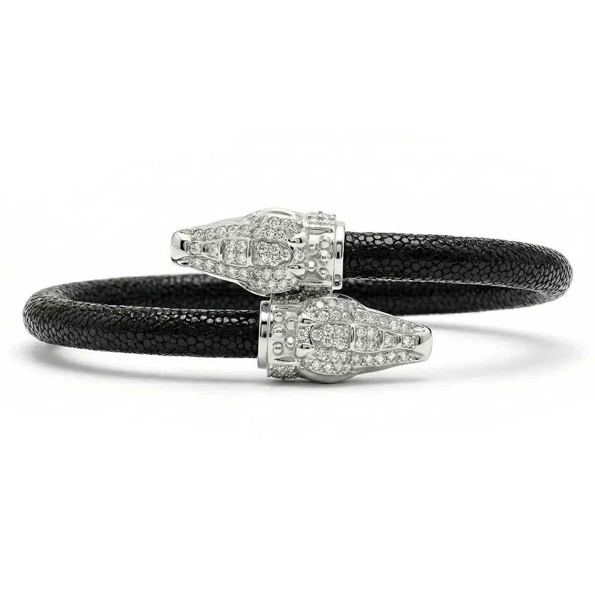 Crocodilus X 925 White Sapphire Eternity X Stingray Bracelet, view 2 – Viktor Alexander