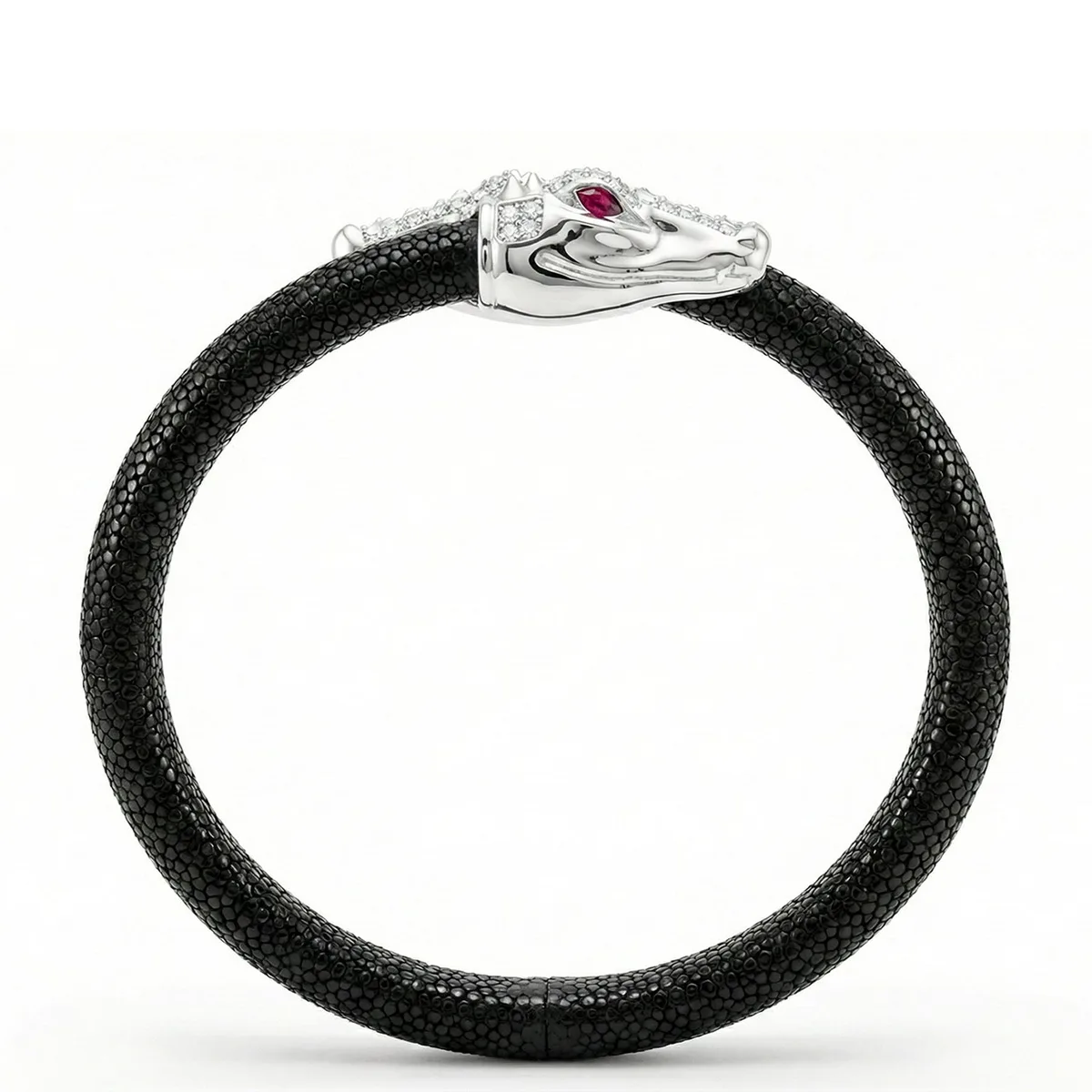 Crocodilus X 925 White Sapphire Eternity X Stingray Bracelet, view 3 – Viktor Alexander