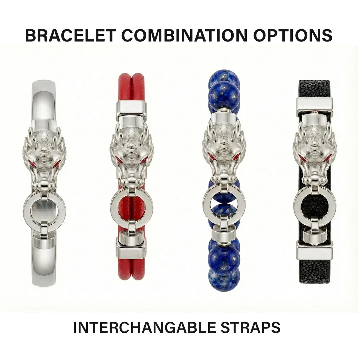 DRACO REGALIA 925 SILVER BRACELET, view 7 – Viktor Alexander
