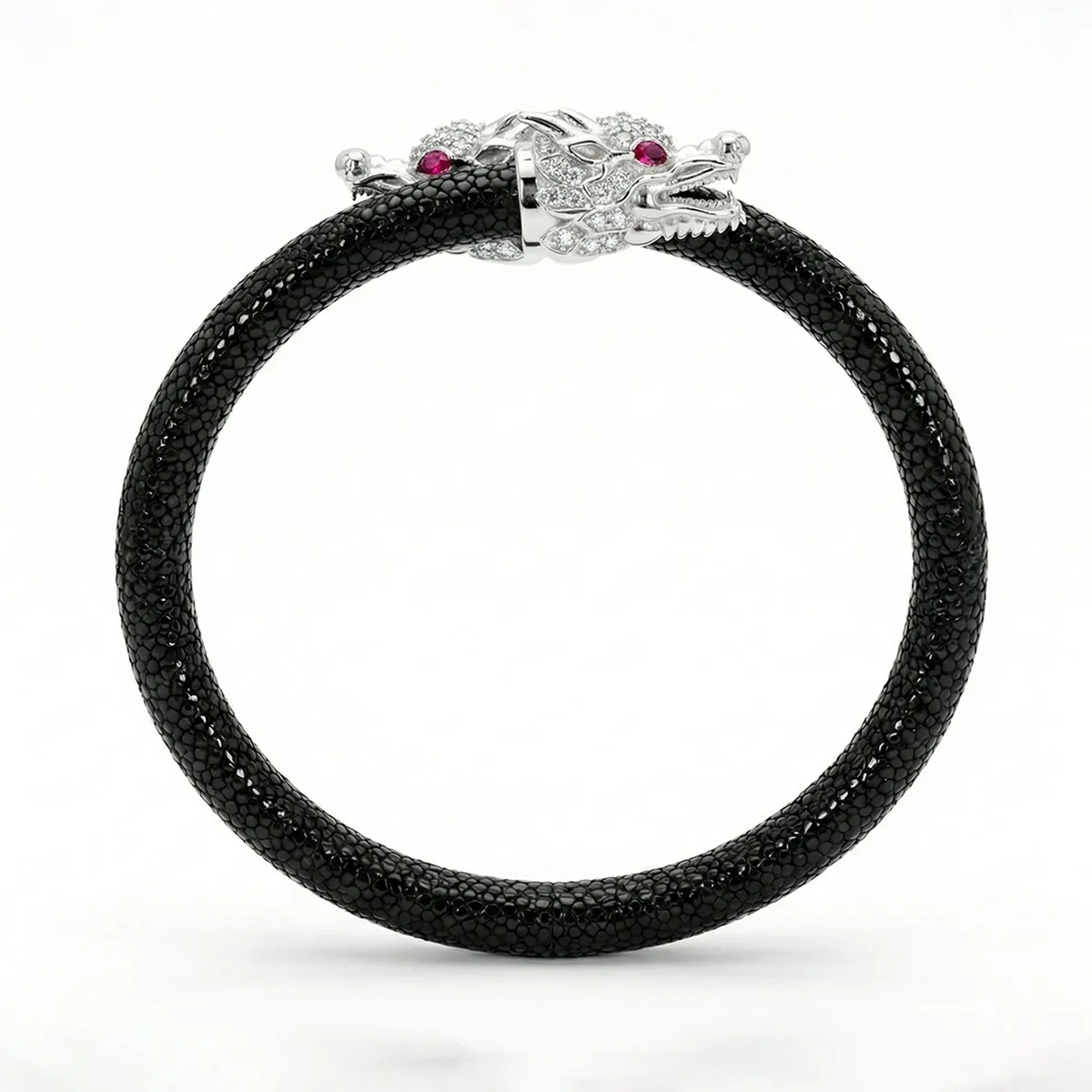 Draco X 925 White Sapphire Eternity X Stingray Bracelet, view 3 – Viktor Alexander