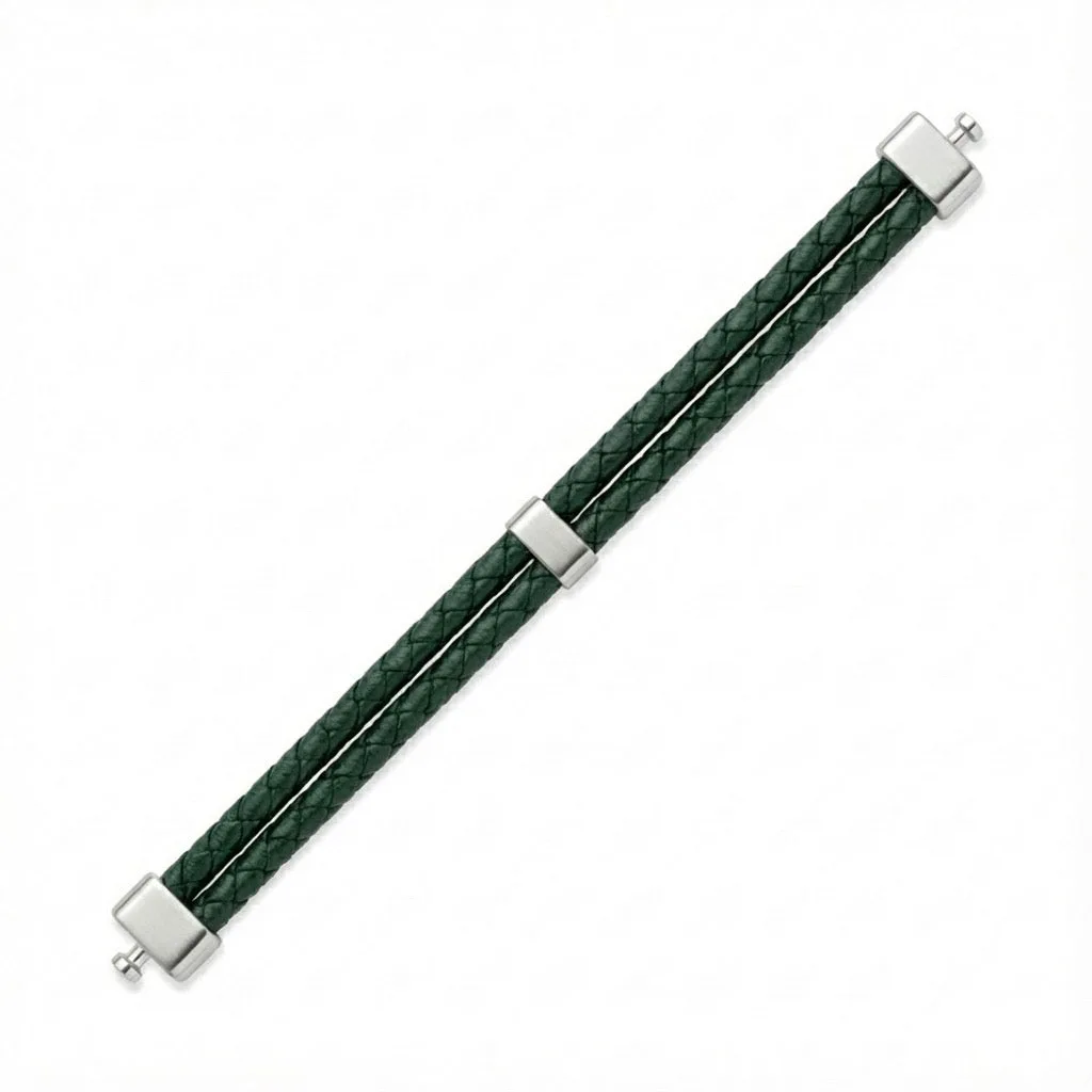 Dual Italian Weaved Calf Bracelet (Classic Colours), view 11 – Viktor Alexander