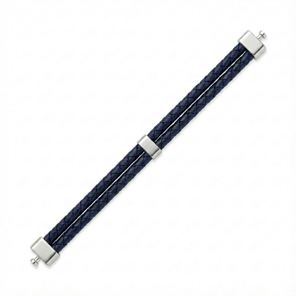 Dual Italian Weaved Calf Bracelet (Classic Colours), view 5 – Viktor Alexander