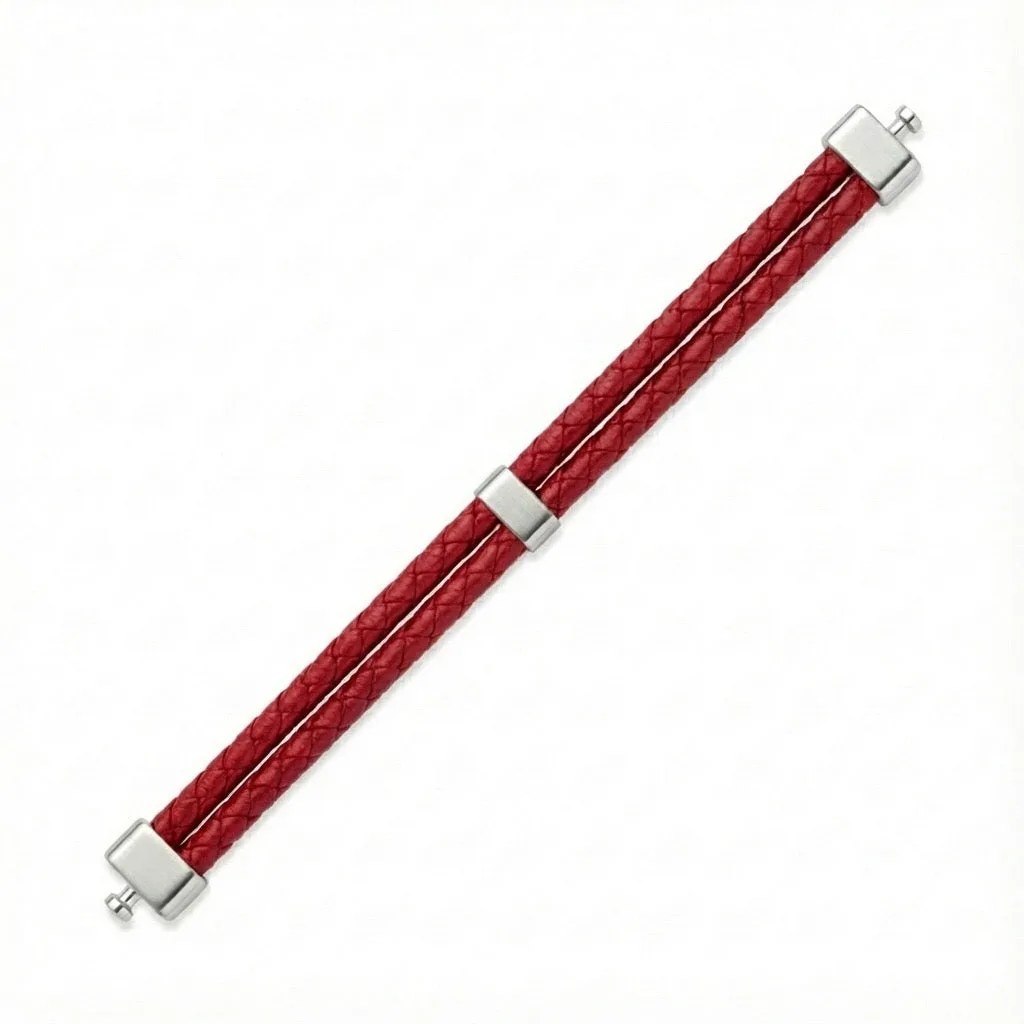 Dual Italian Weaved Calf Bracelet (Classic Colours), view 8 – Viktor Alexander