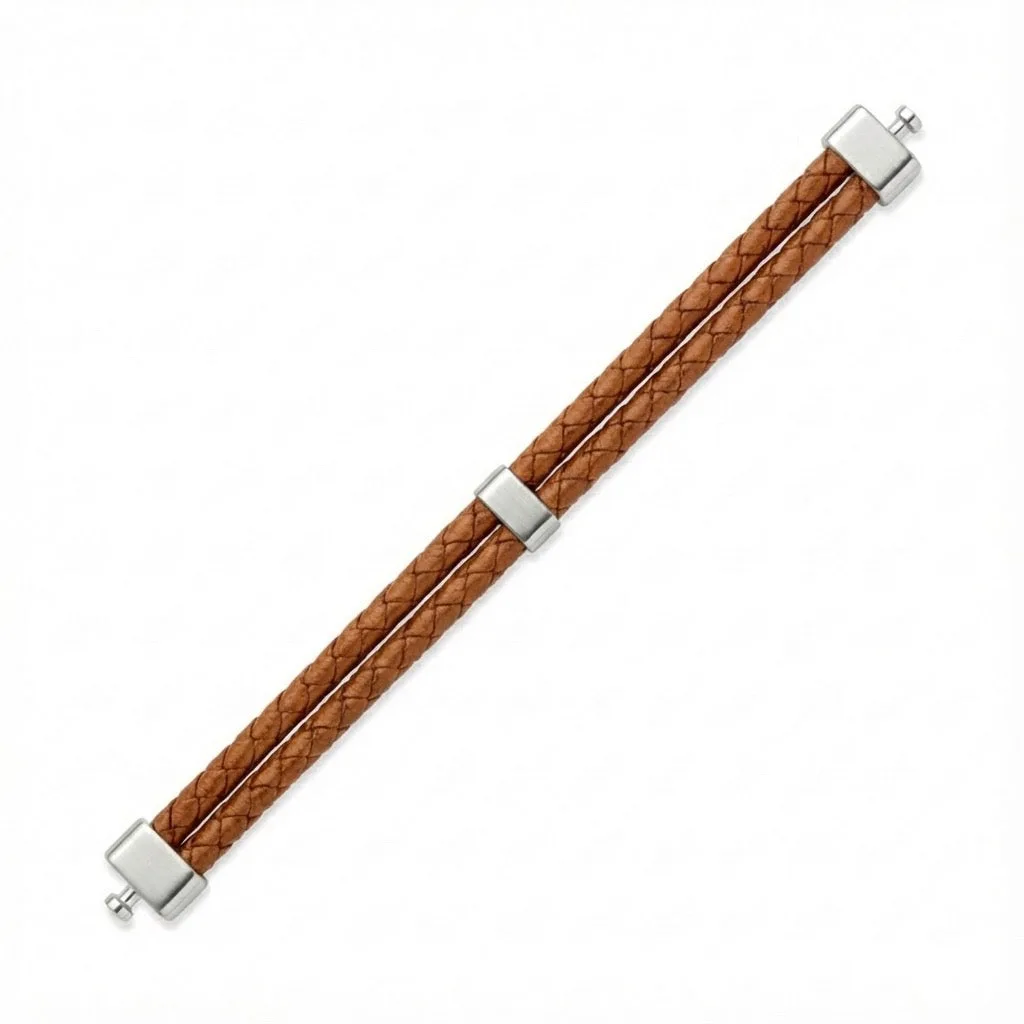 Dual Italian Weaved Calf Bracelet (Pastel Colours), view 2 – Viktor Alexander
