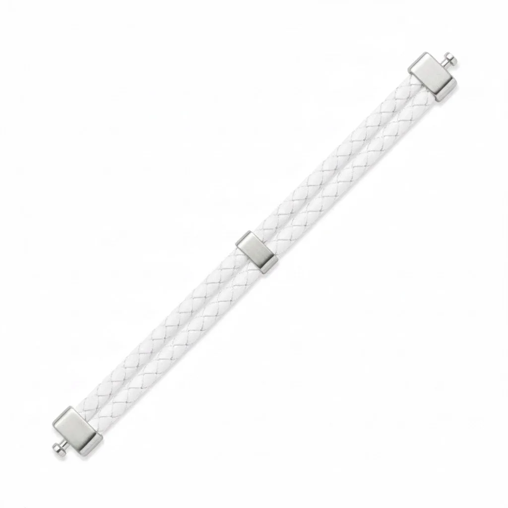 Dual Italian Weaved Calf Bracelet (Pastel Colours), view 5 – Viktor Alexander