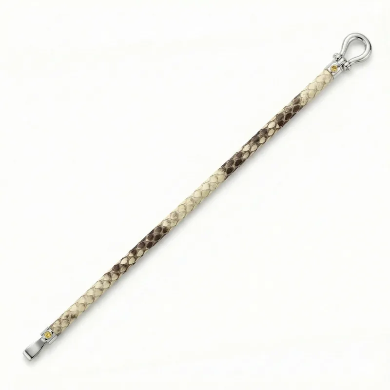 Duma HS 925 Silver Fancy Sapphire with Python Bracelet