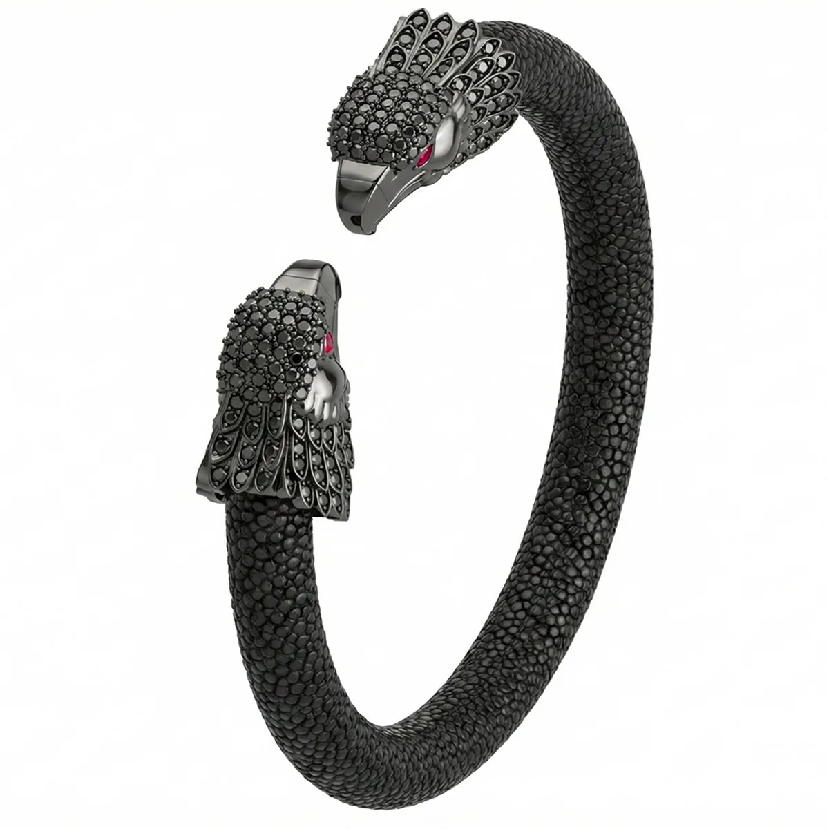 Eagle 925 Black Spinel & Ruby Stingray Bracelet – Viktor Alexander