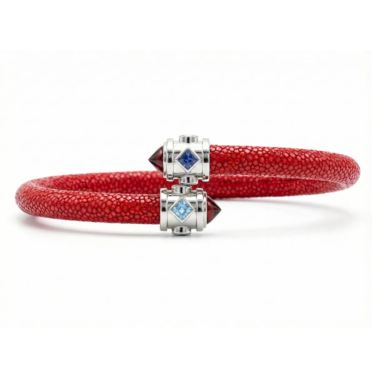 Eternity 925 Garnet & Fancy Sapphire Stingray Bracelet, view 2 – Viktor Alexander