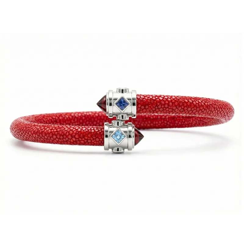 Eternity 925 Garnet & Fancy Sapphire Stingray Bracelet