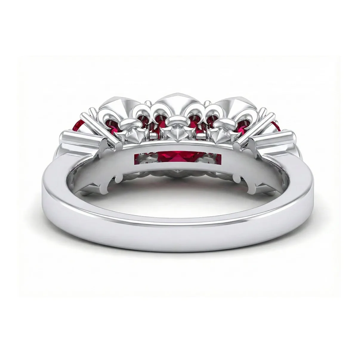 FDF010 Platinum Ruby PT950 Ladies Ring, view 3 – Viktor Alexander